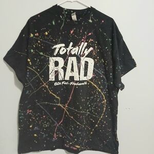 Totally Rad  Graphic Tee - Black Splatter Print